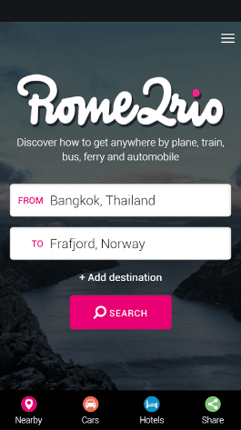 Androidのおすすめ旅行アプリ_Rome2Rio